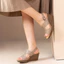 Sandal nữ đế xuồng KOSU cao 8cm, xăng đan đế cao quai cài có chun siêu nhẹ, siêu êm K-22962 made in Japan Nhật Bản
