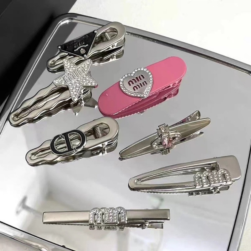 Set 7 kẹp tóc kim loại đính đá cao cấp