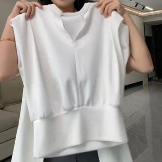 Áo Cổ Tàu Chữ V Tay Hến - Áo Cổ Tàu Sát Nách Phối Đồ Siêu Xinh Cho Chị Em Công Sở, Chất Umi Mềm Mại Co Giãn, Có Ảnh Thật