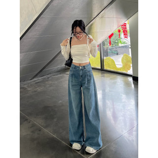 Quần jean nữ ly trước ống rộng - 247Store - Quanjeanxuong7224_P3K1