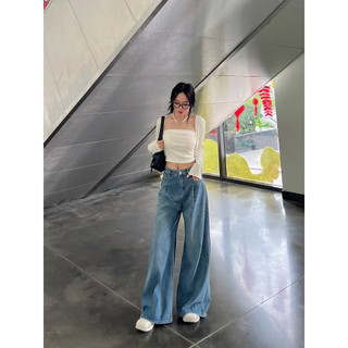 Quần jean nữ ly trước ống rộng - 247Store - Quanjeanxuong7224_P3K1