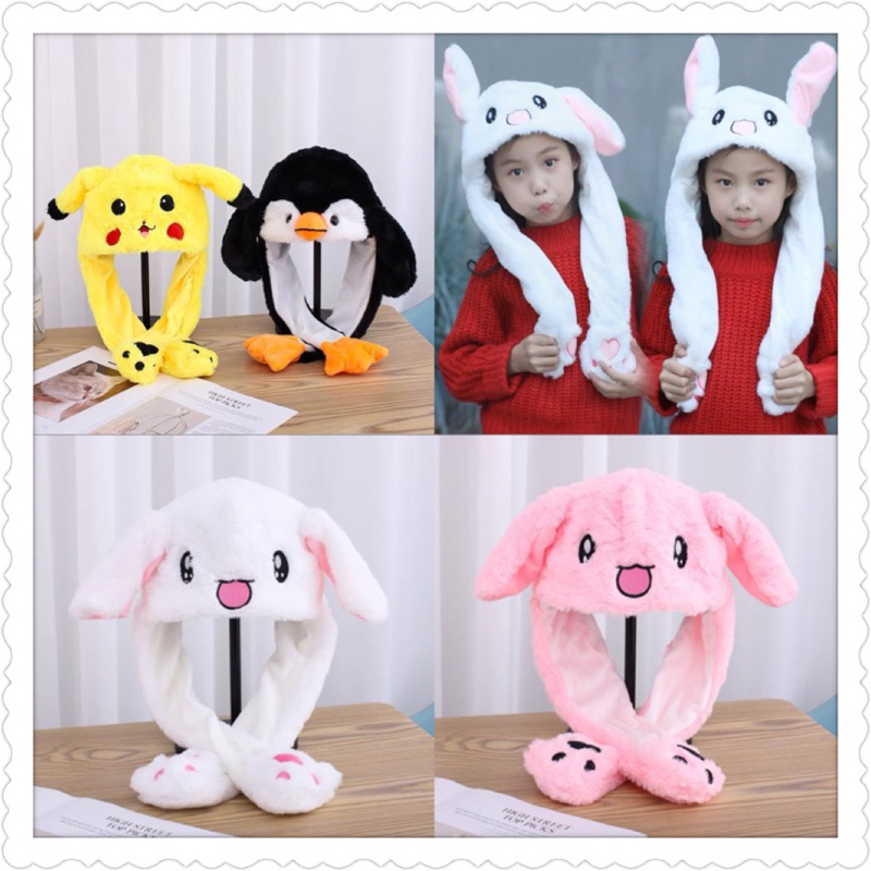 Mũ tai thỏ giật dễ thương các mẫu , phù hợp mọi lứa tuổi