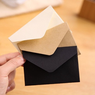 100 chiếc Phong bì vintage mini đen, kraft, đỏ, trắng, nâu đựng thiệp cảm ơn QNshop Handmade