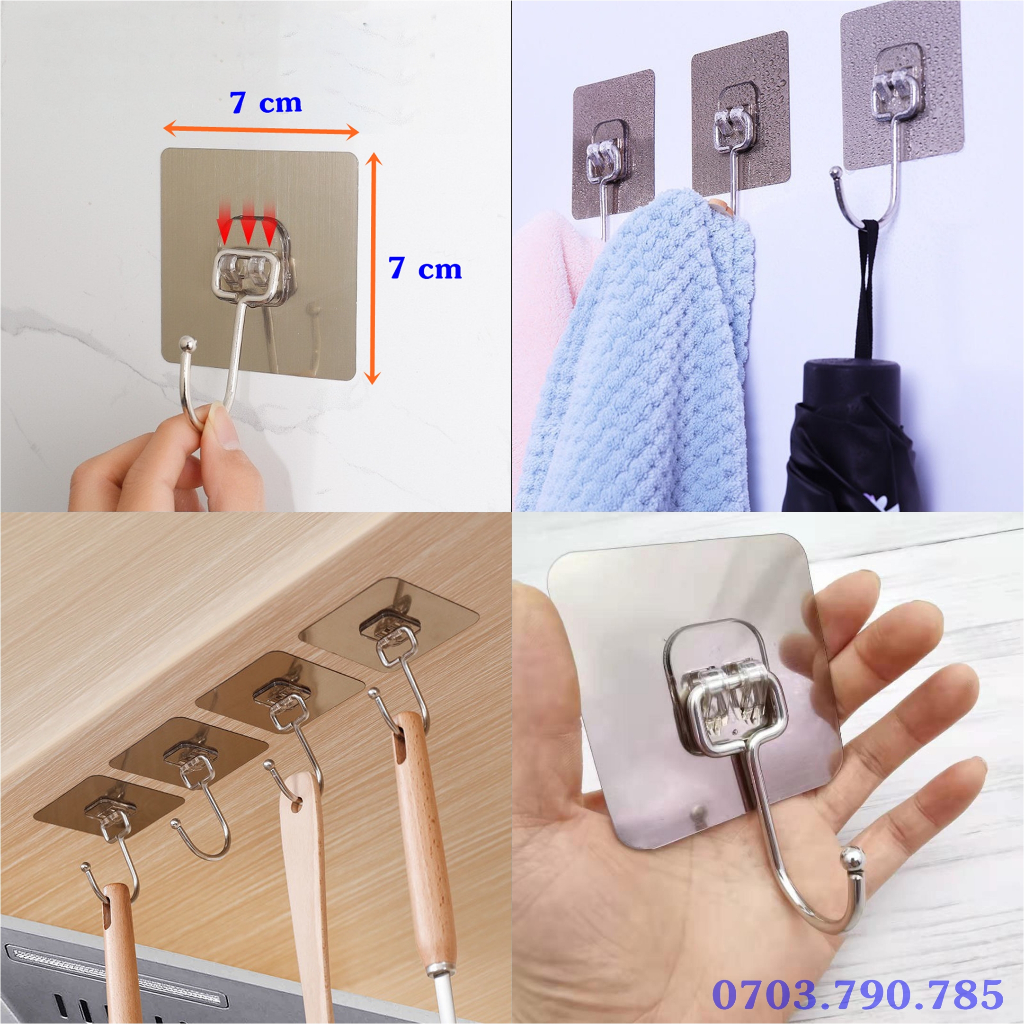 Móc Inox Lớn Dán Tường Chịu Lực Tốt | Shopee Việt Nam