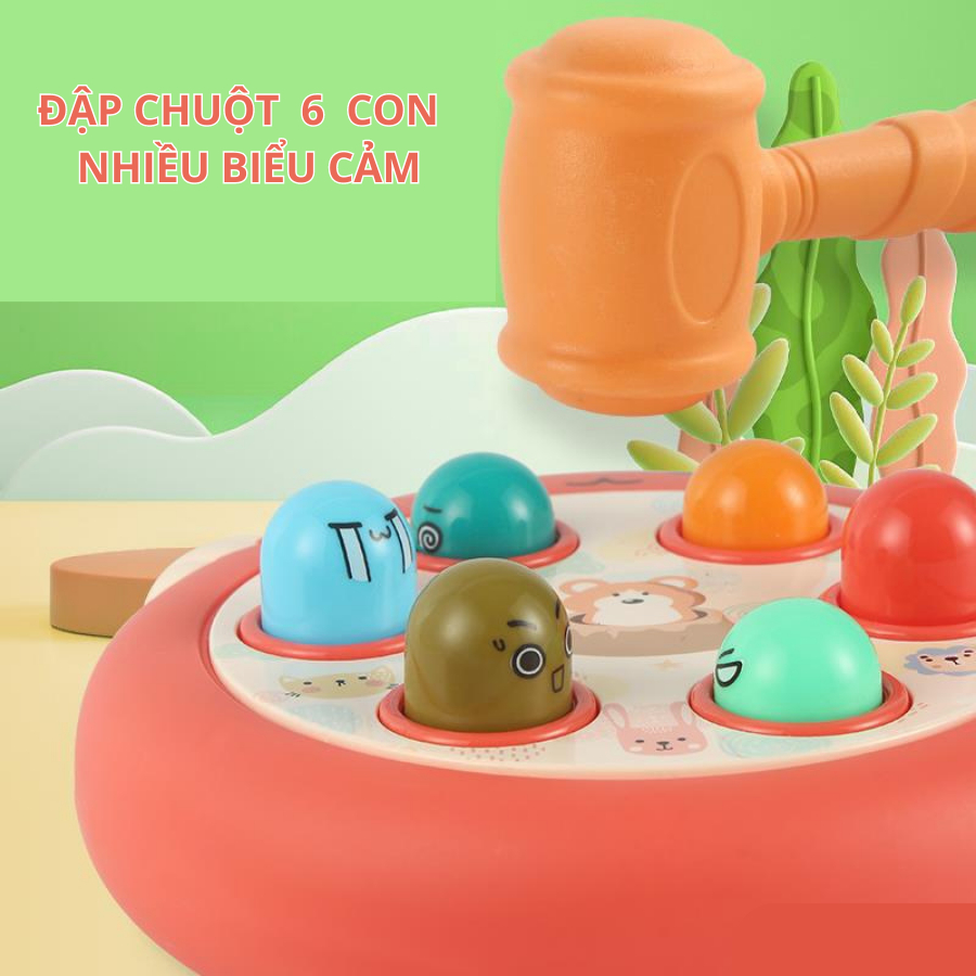 [QUÀ TẶNG KO BÁN]  Bộ đồ chơi đập chuột thú vị 6 món, Đồ chơi kích thích quan sát & phản xạ hottrend 2026