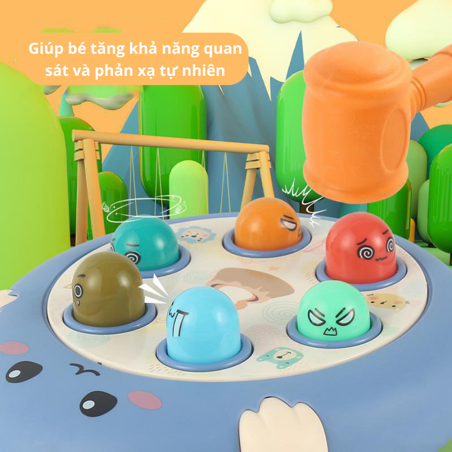 [QUÀ TẶNG KO BÁN]  Bộ đồ chơi đập chuột thú vị 6 món, Đồ chơi kích thích quan sát & phản xạ hottrend 2026