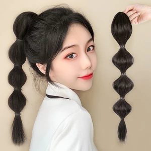 Tóc Giả cột tròn đuôi ngựa hoặc hai bên dễ thương (Giá 1 bên) Qiqishop