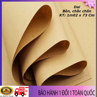 10 tờ GIấy kraft xi măng dai bền dẻo hàng chuẩn chống thấm nước Kích thước 102*70 cm gói hoa, gói quà gói hàng
