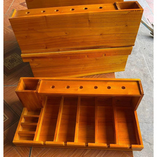KHAY GỖ THÔNG ĐỰNG TÔNG ĐƠ GỖ THỊT 5 NGĂN ĐỰNG TÔNG ĐƠ
