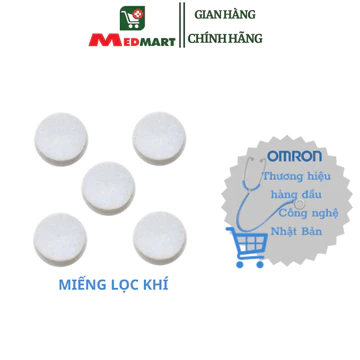 Miếng Lọc Khí Dùng Cho Máy Xông Khí Dung OMRON, Combo 5 Miếng Chính Hãng - MEDMART