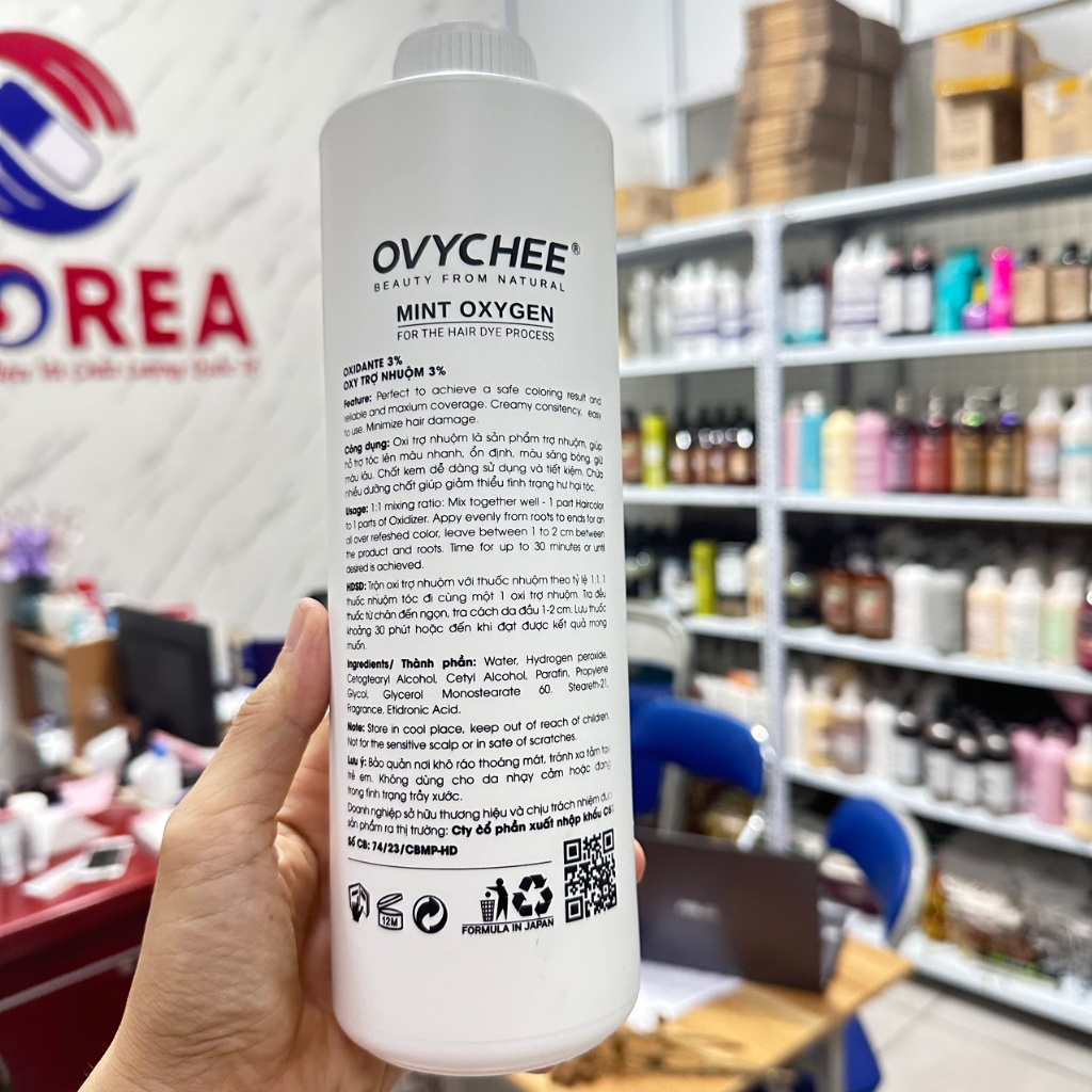 Oxy Trợ Nhuộm OVYCHEE Developer Cream 1000ml | 3% 6% 9% 12%, Kem Oxy Pha Thuốc Nhuộm Chuyên Dùng Salon.