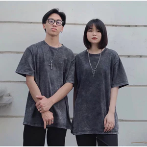Áo Thun Trơn Basic Unisex 3 Màu(TRẮNG,XÁM WASH,ĐEN)- Áo Phông Tay Lỡ Nam Nữ 100% Cotton ( có form rộng thoải máiXL )