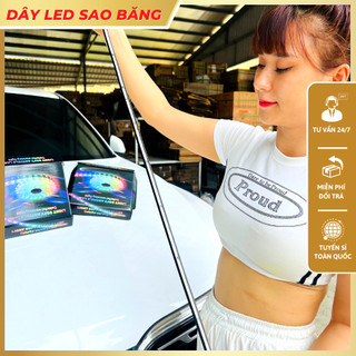 Led sao băng gắn đầu và đuôi xe nháy nhiều màu, điện 12v và 24v