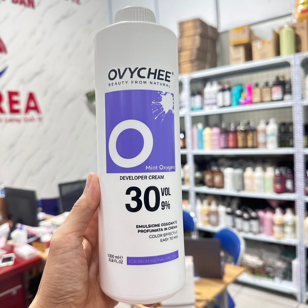 Oxy trợ nhuộm Ovychee 3% - 6% - 9% 12% trợ nhuộm lên màu nhanh, màu sáng bóng, không sót, an toàn