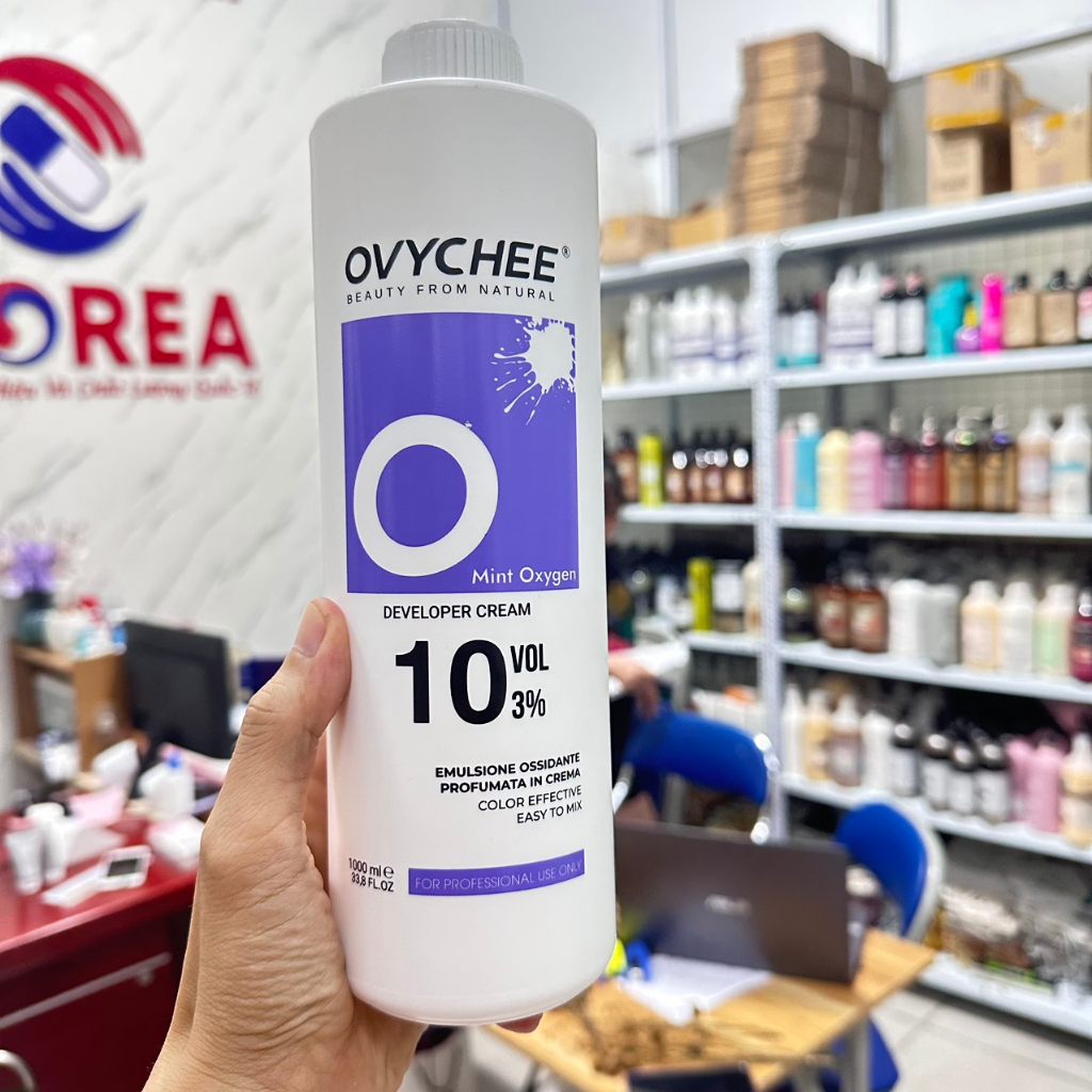 Oxy trợ nhuộm Ovychee 3% - 6% - 9% 12% trợ nhuộm lên màu nhanh, màu sáng bóng, không sót, an toàn