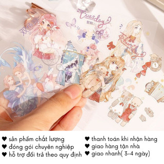 Hình Dán Sticker Set 25 Tấm Cute Giá Rẻ Trang Trí Toploader Dán Mũ Bảo Hiểm Decor Bình Nước Timo ST01-2