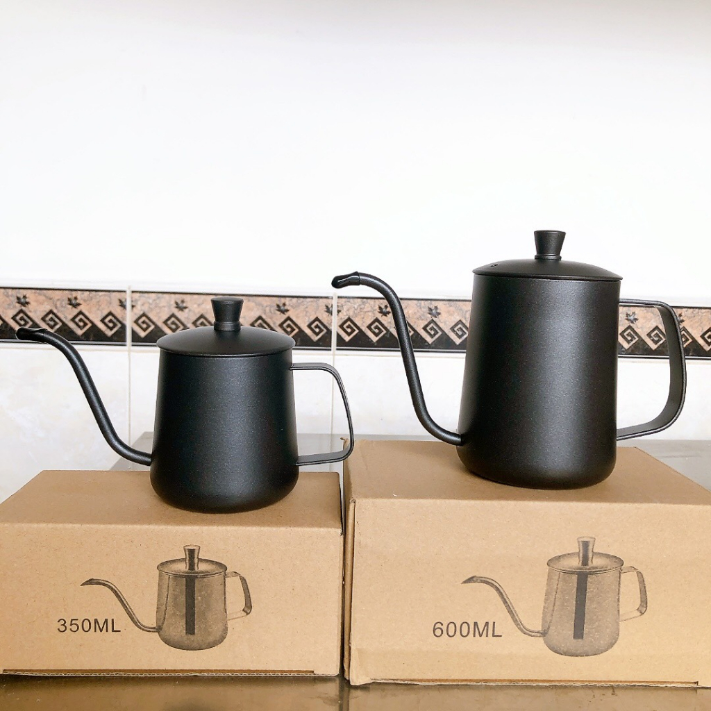 Ấm Pha Trà  Cổ Ngỗng  - Rót trà - Rót cà phê Bằng Thép Không Gỉ 350ml - 600ml