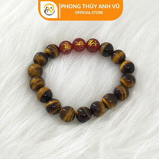 Vòng tam hợp thân tý thìn - Chất liệu mắt hổ vàng - khai quang điểm nhãn - may mắn tài lộc