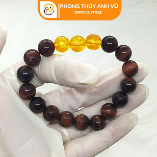 Vòng tay mắt hổ đỏ thân tý thìn đã khai quang - cho người mệnh hỏa, thổ - may mắn tài lộc