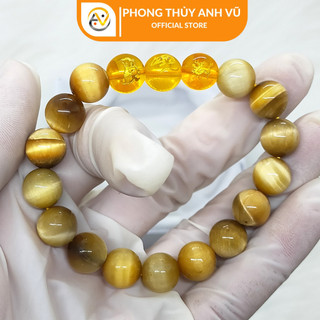 Vòng tay tam hợp quý nhân thân tý thìn chất liệu mắt hổ tự nhiên - size 8 10 12ly - may mắn tài lộc