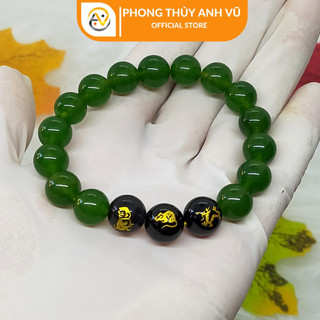 Vòng tam hợp quý nhân thân tý thìn - chất liệu mã não tự nhiên - size 8 10ly - may mắn tài lộc