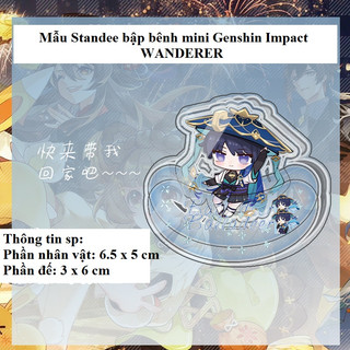 sẵn Mô hình Genshin Impact | standee bập bênh lắc lư kiểu dáng mini siêu yêu Venti Wanderer Nahida Klee Hutao Kazuha