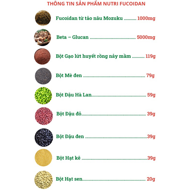 Sữa Fucoidan ,sữa hạt thực dưỡng lon 500gr - Bữa ăn cân đối và khoẻ mạnh