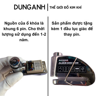Khoá đĩa xe máy Kim Khí Dung Anh ổ khóa phanh đĩa báo động chống trộm