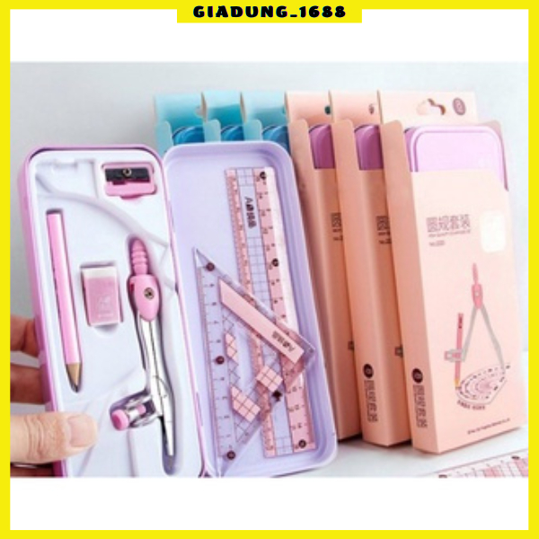 Bộ Compa Và EKe Cao Cấp 9 Món, Hộp Thước Kẻ Chuyên Dùng Cho Học Sinh ...