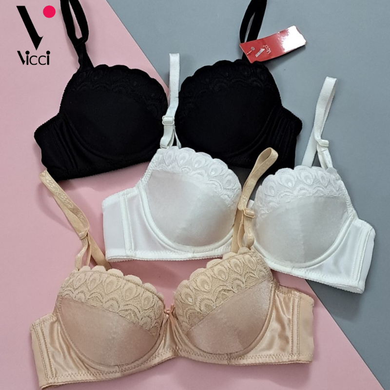 Ảnh Áo ngực nữ có gọng, mỏng không đệm Vicci AV.05 - AV.06 ôm ngực 1