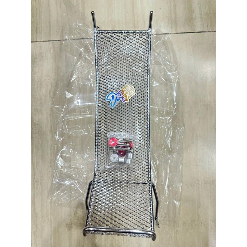 Baga xiken inox kèm logo titan lắp Wave 50-100-110-Wave nhỏ-Dream-Future 125- Ex135/150