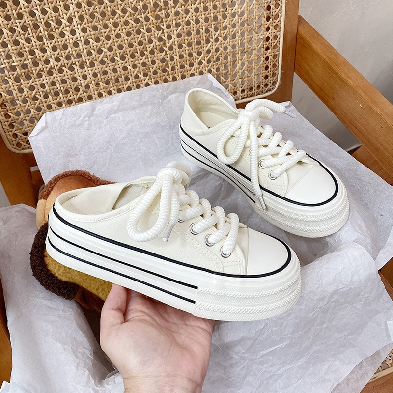 Giày nữ thể thao dây thừng chất vải êm ái KANNE phối màu basic | Shopee ...