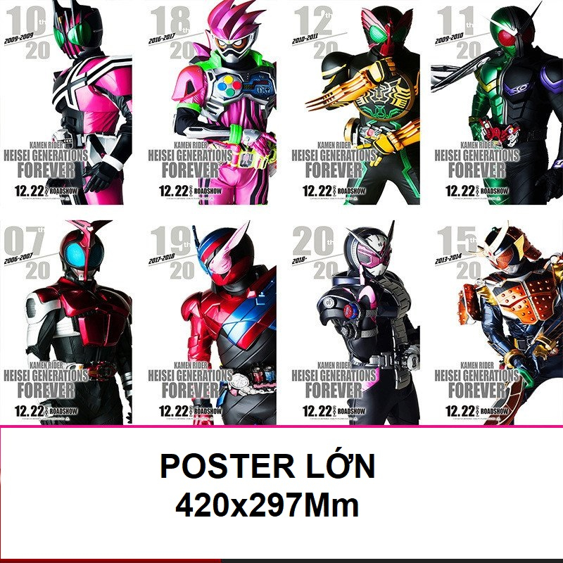 [Poster] Tranh Anime siêu nhân Kamen Rider Canvas Heisei Generations ...