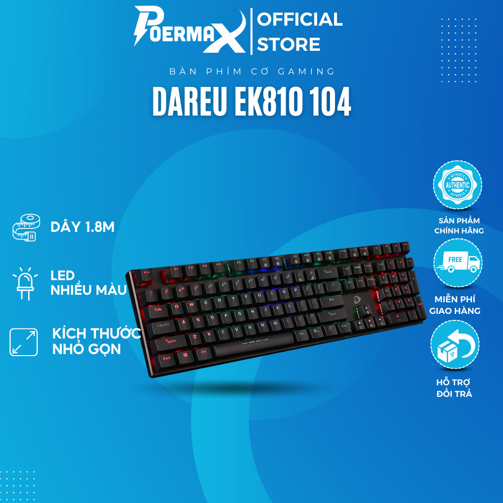 Bàn phím cơ gaming DAREU EK810- Hàng chính hãng | Shopee Việt Nam