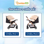 Xe đẩy cho bé, xe đẩy gấp gọn cho bé Bamboo Life chính hãng 2 chiều 3 tư thế cho bé sơ sinh 0-36 tháng du lịch siêu thị — ảnh 3