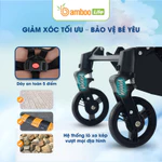 Xe đẩy cho bé, xe đẩy gấp gọn cho bé Bamboo Life chính hãng 2 chiều 3 tư thế cho bé sơ sinh 0-36 tháng du lịch siêu thị — ảnh 6