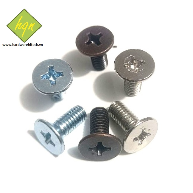 (TÚI 100 CON) Ốc côn M6/ BULONG ĐẦU BẰNG BAKE CÔN M6*15/ Ốc bằng côn ...