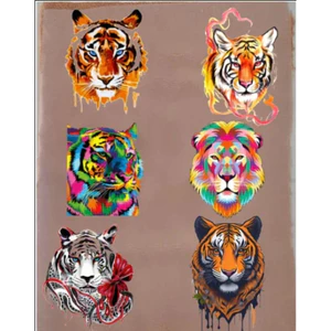 HÌNH ỦI ÉP NHIỆT-HÌNH VẼ HỔ PANT ART IN ÁO hình Hổ [khuyến mãi ]- ủi trực tiếp lên vải