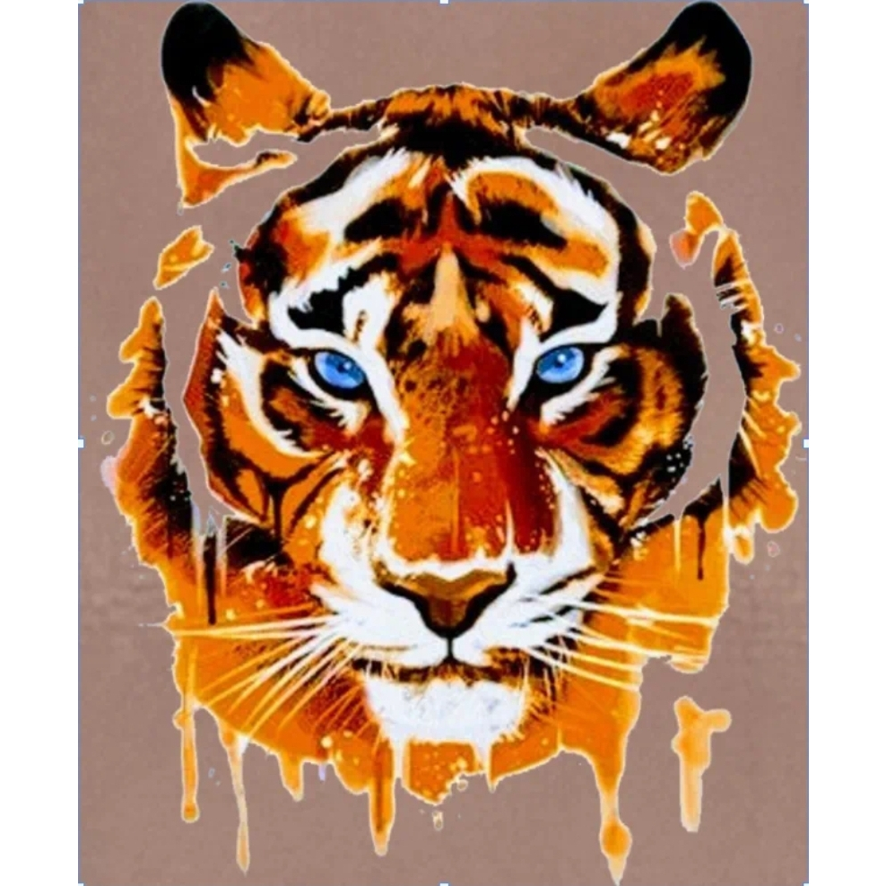 HÌNH ỦI ÉP NHIỆT-HÌNH VẼ HỔ PANT ART IN ÁO hình Hổ [khuyến mãi ]- ủi trực tiếp lên vải