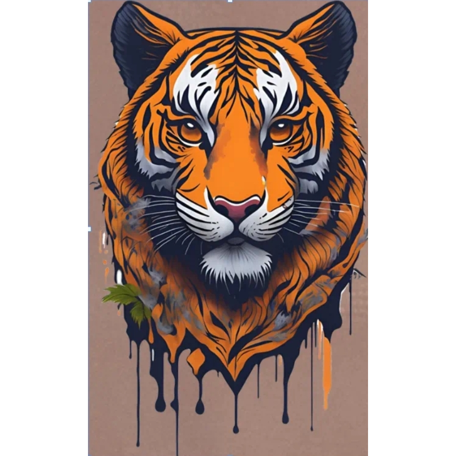 HÌNH ỦI ÉP NHIỆT-HÌNH VẼ HỔ PANT ART IN ÁO hình Hổ [khuyến mãi ]- ủi trực tiếp lên vải