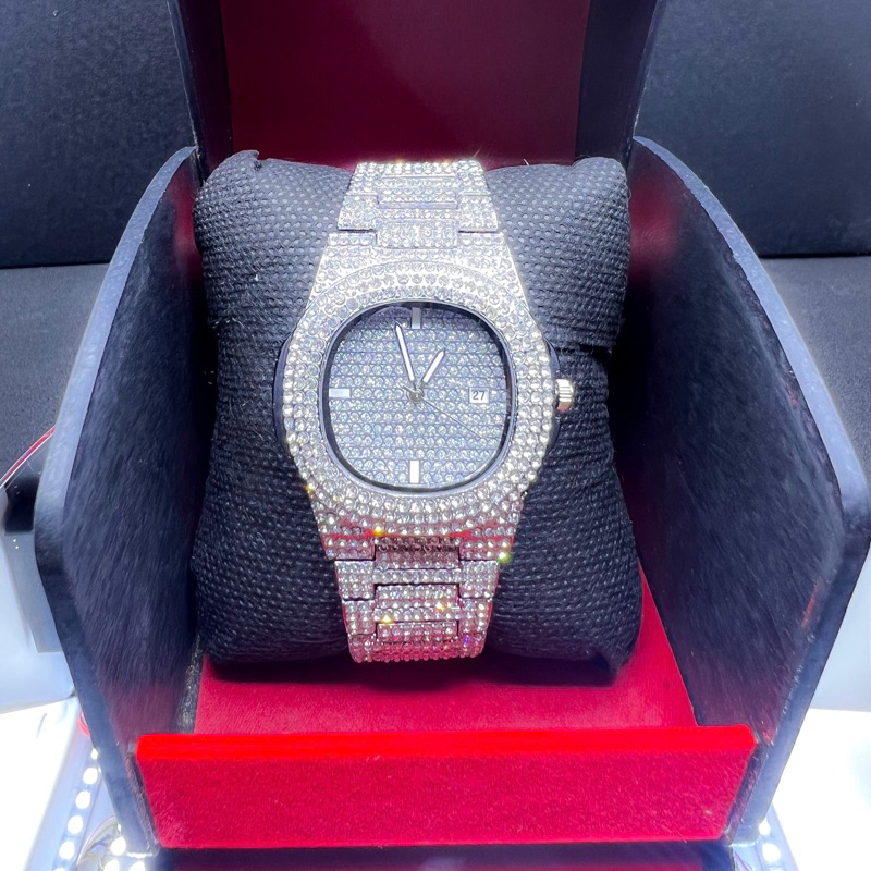 [TẶNG NHẪN] Đồng hồ pintime đính đá kim cương nhân tạo chống nước - B1