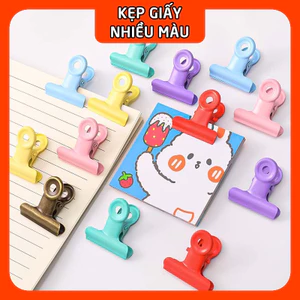Kẹp giấy bằng kim loại nhiều màu sắc dễ thương
