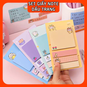 Set 80 tờ giấy ghi chú và đánh dấu trang hoạt hình dễ thương