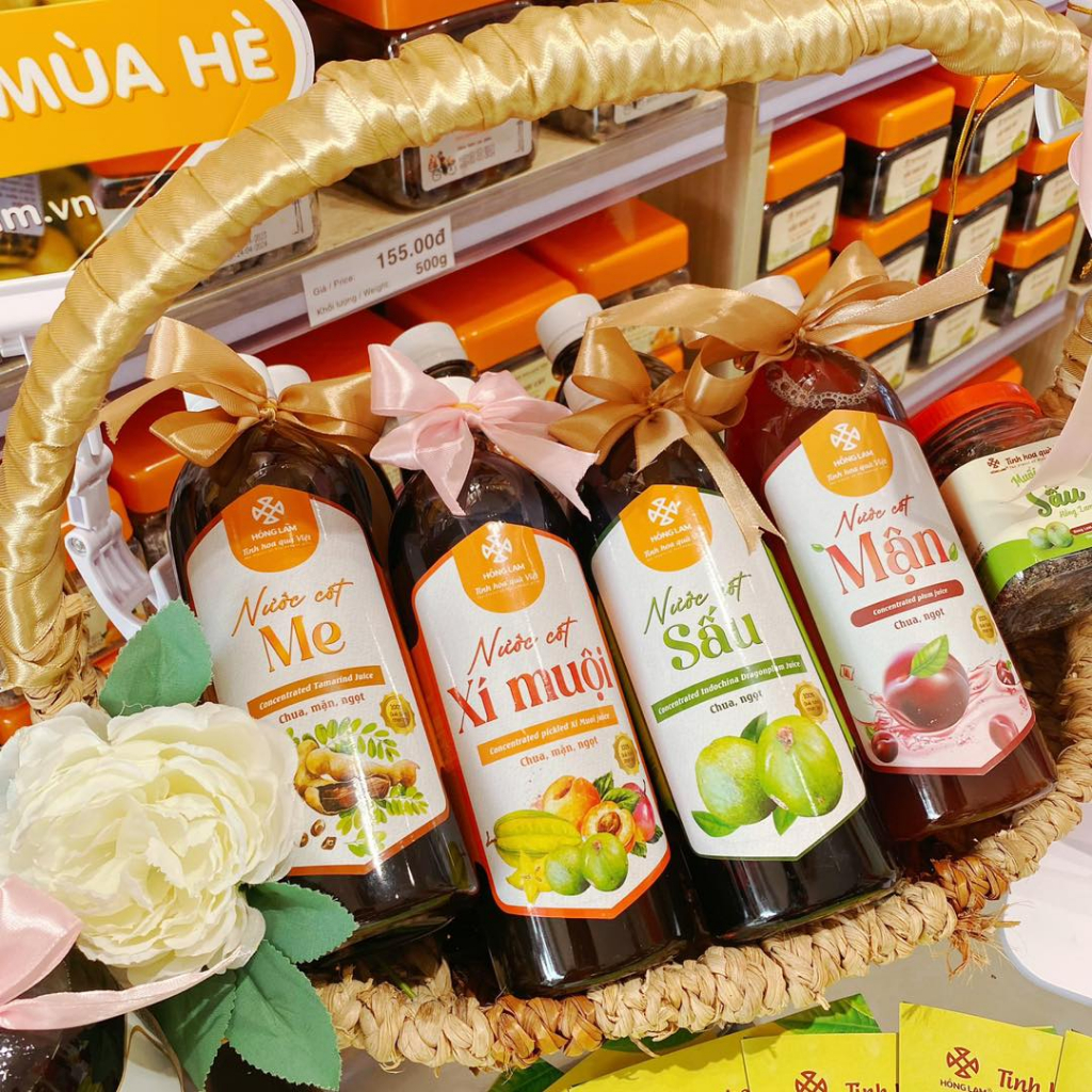 Ảnh Nước cốt sấu tươi Hồng Lam chai (500ml). Có vị chua, ngọt 3