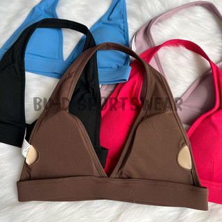Áo Thể Thao Tập Gym, Yoga Nữ Cổ V Yếm Chất Poly Nâng Đỡ Vòng 1, Co Giãn Thấm Hút Tốt (mã Ao10)