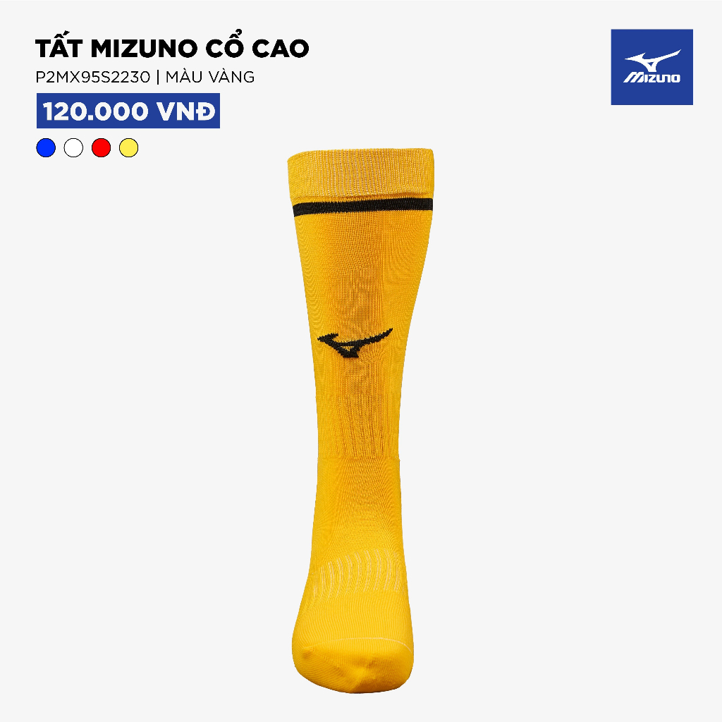 Ảnh Tất thể thao cổ cao Mizuno chống trơn, dài dưới gối, chất liệu Cotton dày dặn, mềm mại, khử mùi, êm chân 2