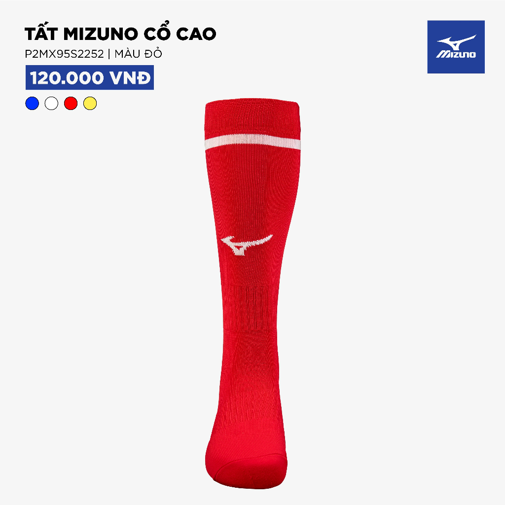 Ảnh Tất thể thao cổ cao Mizuno chống trơn, dài dưới gối, chất liệu Cotton dày dặn, mềm mại, khử mùi, êm chân 4