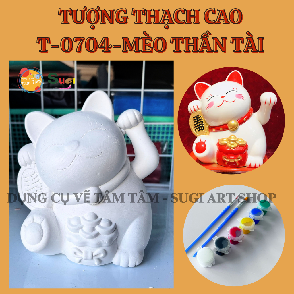 Tượng Mèo Thần Tài Thạch Cao - Sự Lựa Chọn Tinh Tế Cho Mọi Không Gian