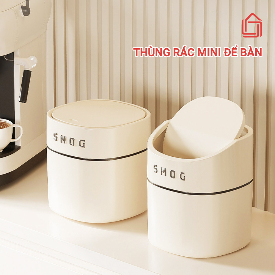 Thùng rác mini để bàn thông minh, thùng đựng rác kiểu dáng hiện đại ...
