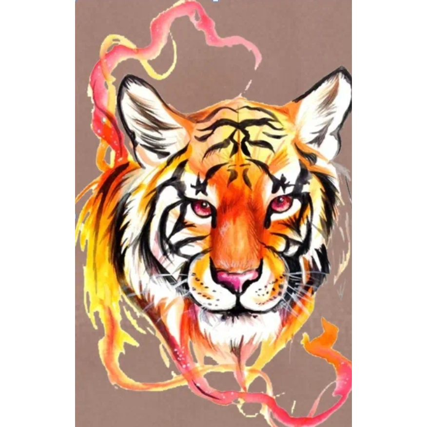 HÌNH ỦI ÉP NHIỆT-HÌNH VẼ HỔ PANT ART IN ÁO hình Hổ [khuyến mãi ]- ủi trực tiếp lên vải
